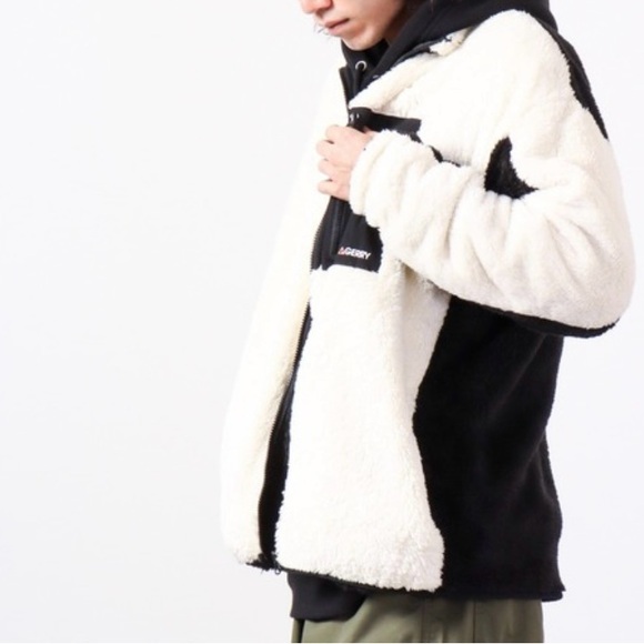 Gerry Womens Sweater Medium Sherpa Fleece Color Block Unique Soft Cozy Unisex - Picture 12 of 15